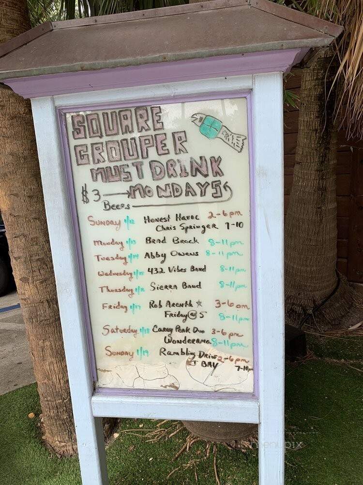Square Grouper Tiki Bar - Jupiter, FL menu_pic