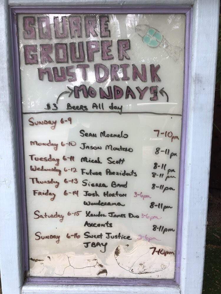Square Grouper Tiki Bar - Jupiter, FL menu_pic