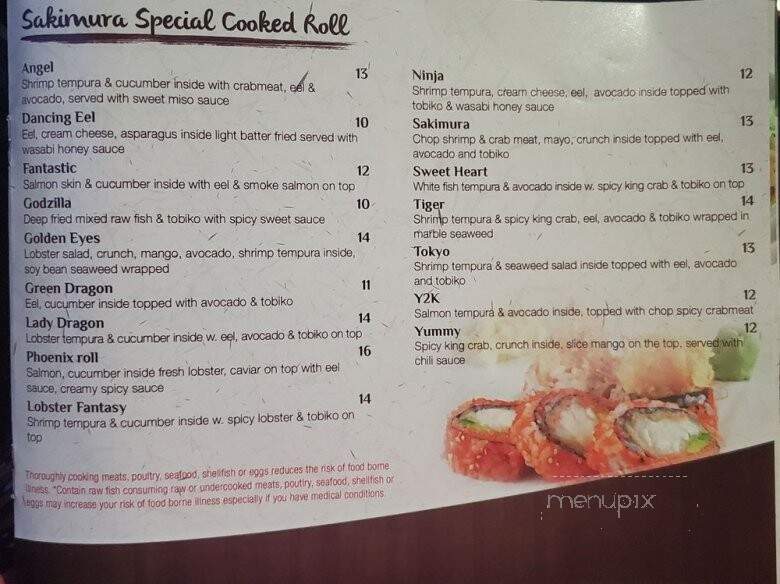 Sakimura - Meriden, CT menu_pic