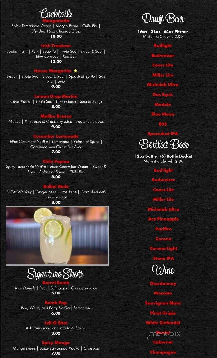 Z Fun Factory - Yuma, AZ menu_pic