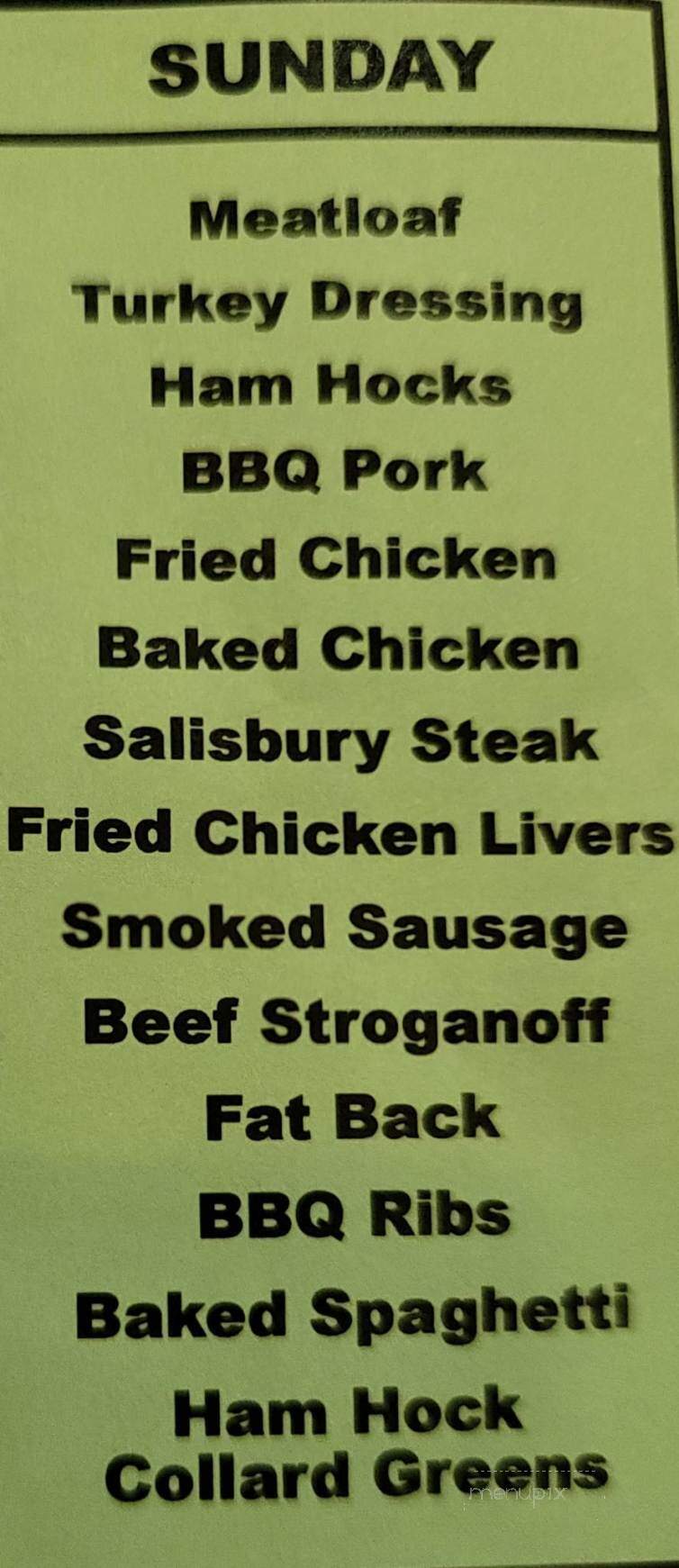 Green Tomato Buffet - Greenville, SC menu_pic