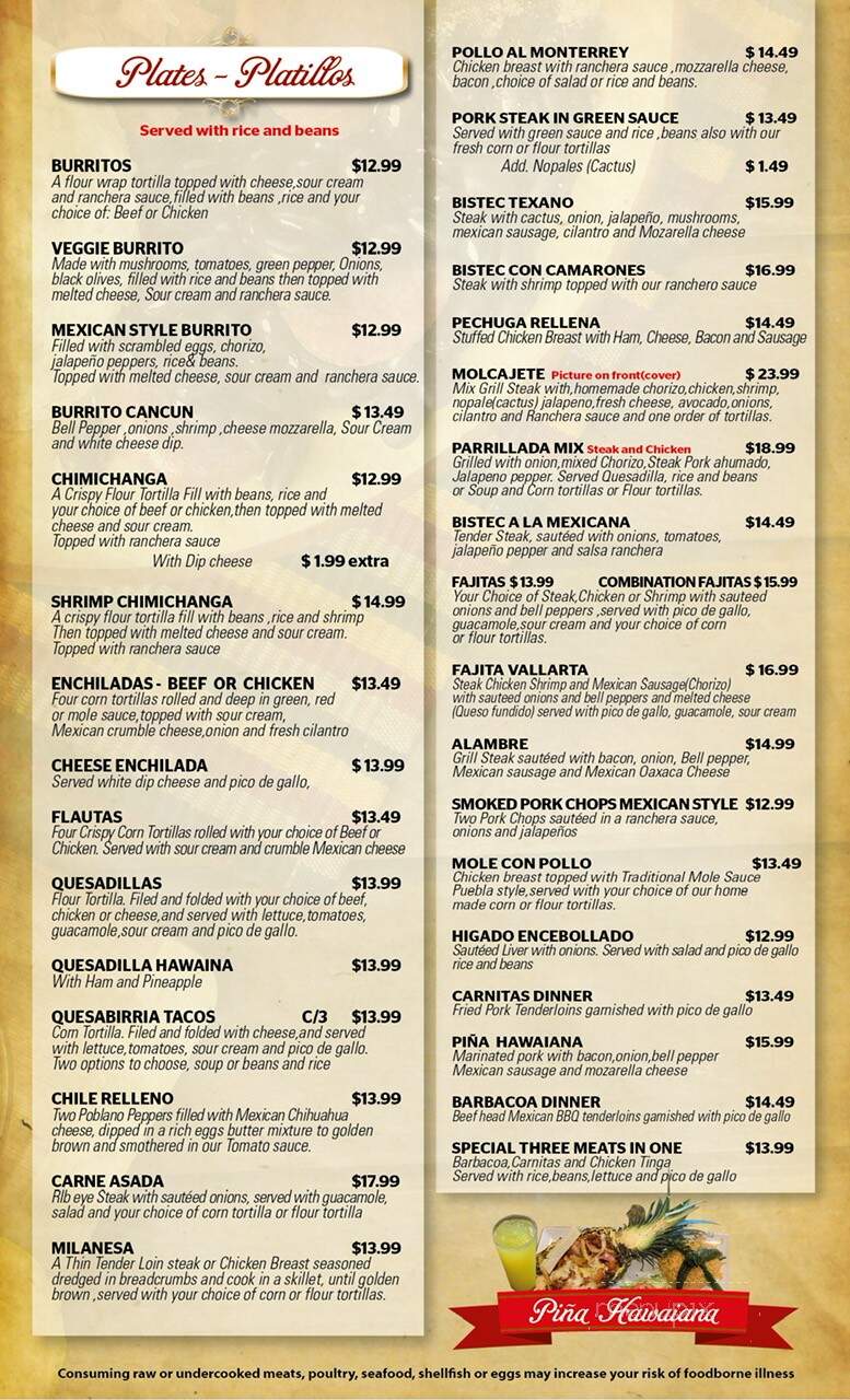Guerrero's Bakery and Mexican Restaurant - Sarasota, FL menu_pic