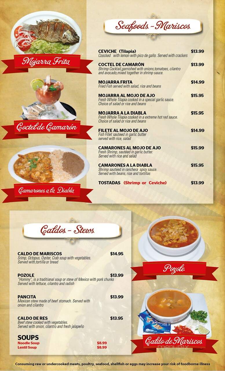 Guerrero's Bakery and Mexican Restaurant - Sarasota, FL menu_pic