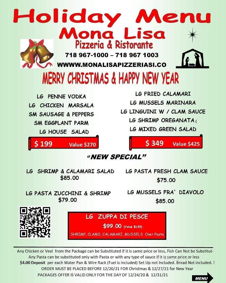 Mona Lisa Pizzeria - Staten Island, NY