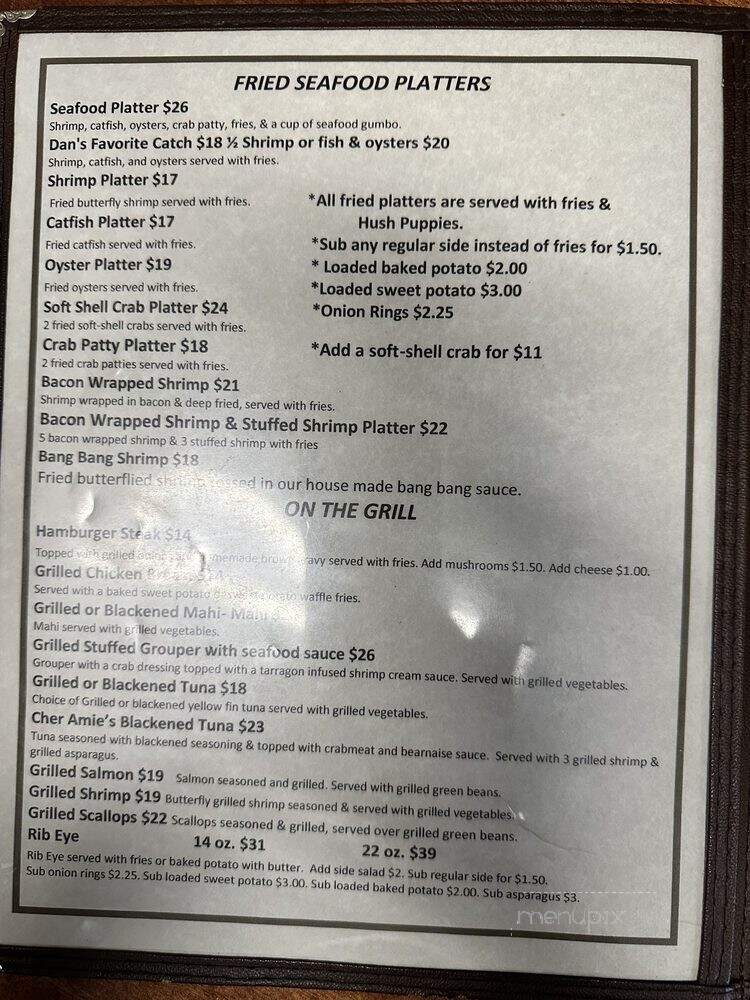 Cher-Amies - Cut Off, LA menu_pic
