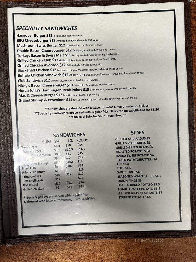 Cher-Amies - Cut Off, LA menu_pic