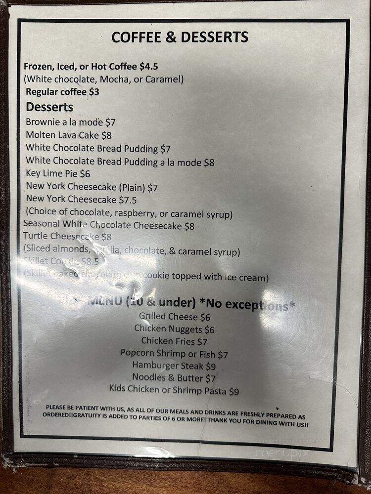 Cher-Amies - Cut Off, LA menu_pic