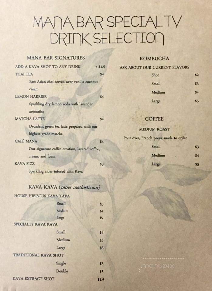 Mana Bar: Artisan Tea Lounge - Lawrence, KS menu_pic