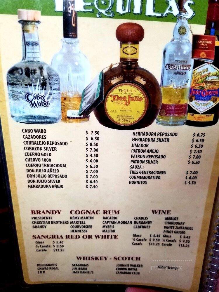 Guadalajara Mexican Restaurant - Wheatland, WY menu_pic