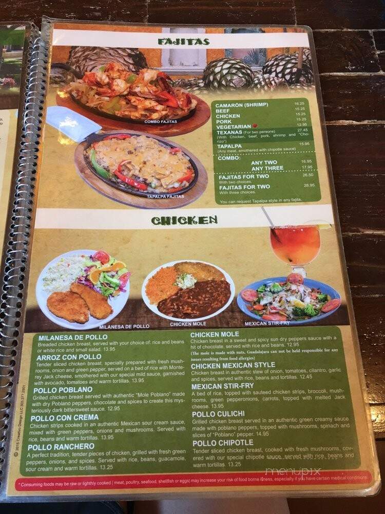 Guadalajara Mexican Restaurant - Wheatland, WY menu_pic