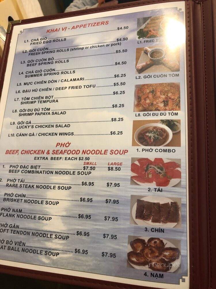 Pho Lucky Noodle House - Marina, CA menu_pic
