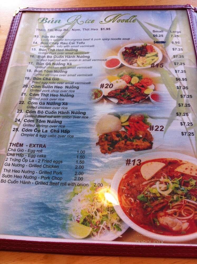 Pho Lucky Noodle House - Marina, CA menu_pic
