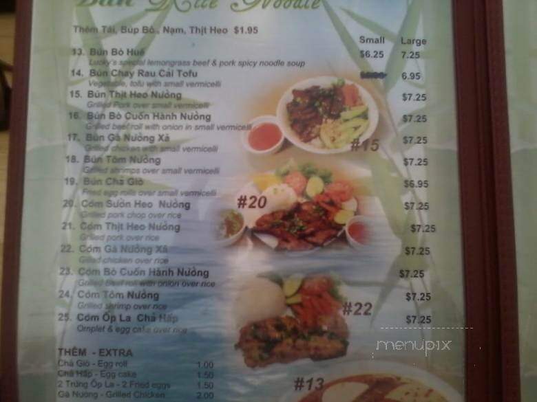 Pho Lucky Noodle House - Marina, CA menu_pic