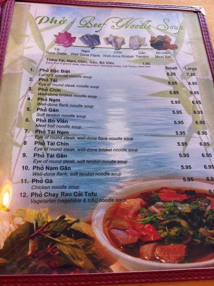 Pho Lucky Noodle House - Marina, CA menu_pic