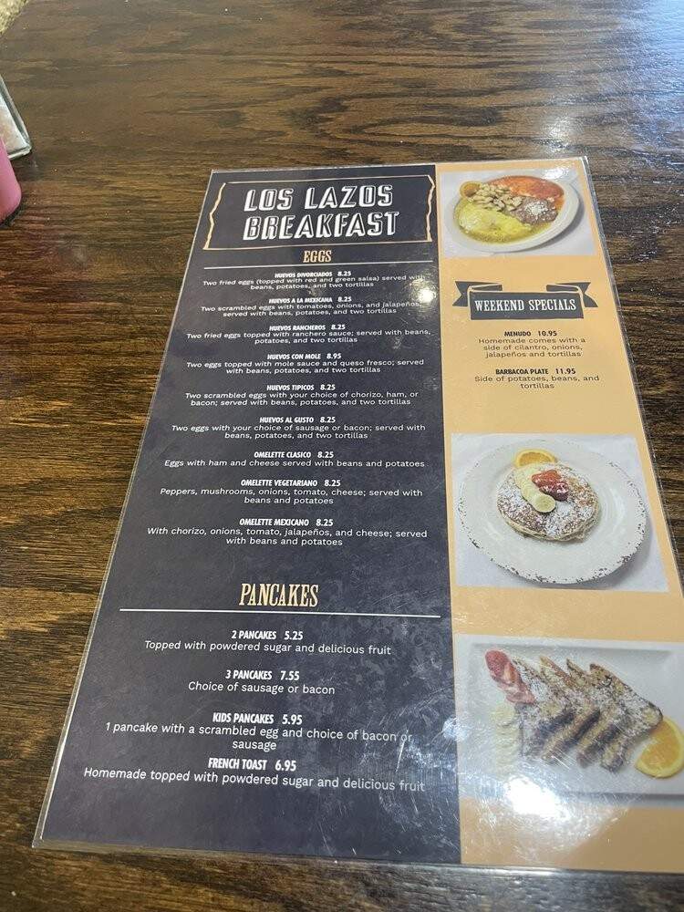 Los Lazos - Galveston, TX menu_pic