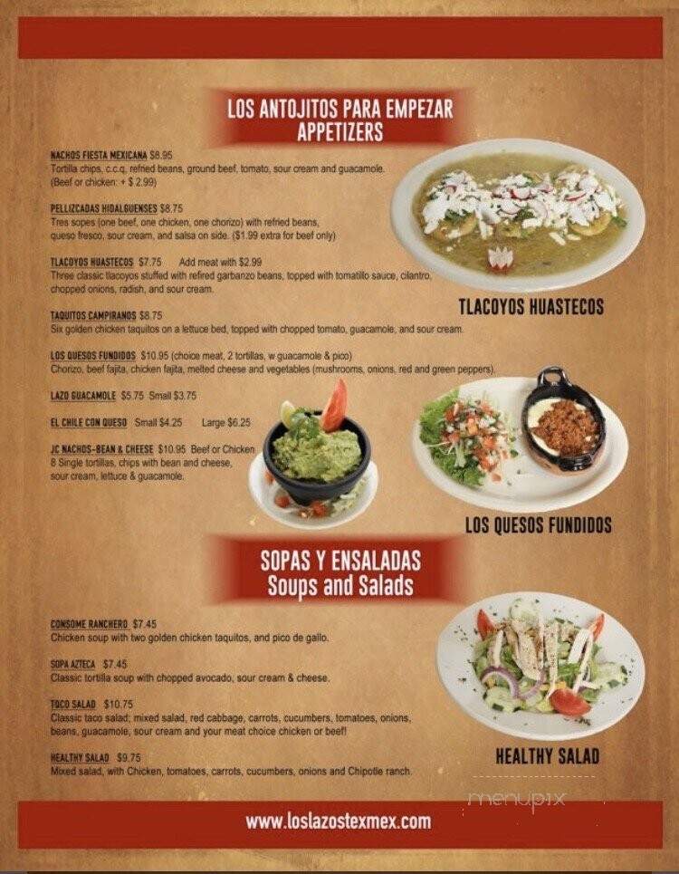 Los Lazos - Galveston, TX menu_pic