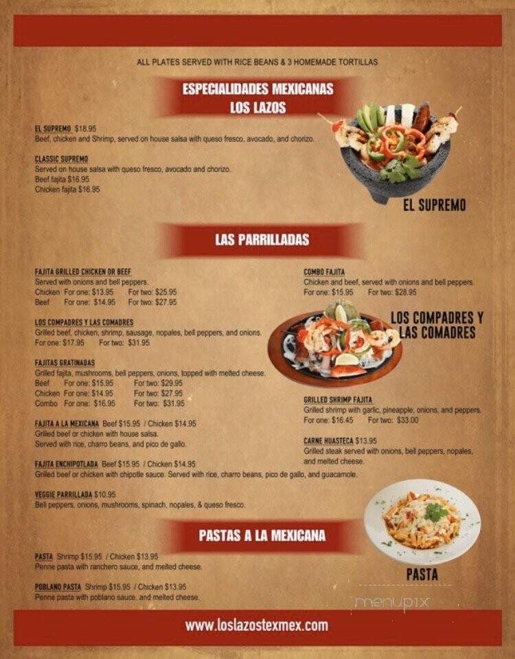 Los Lazos - Galveston, TX menu_pic
