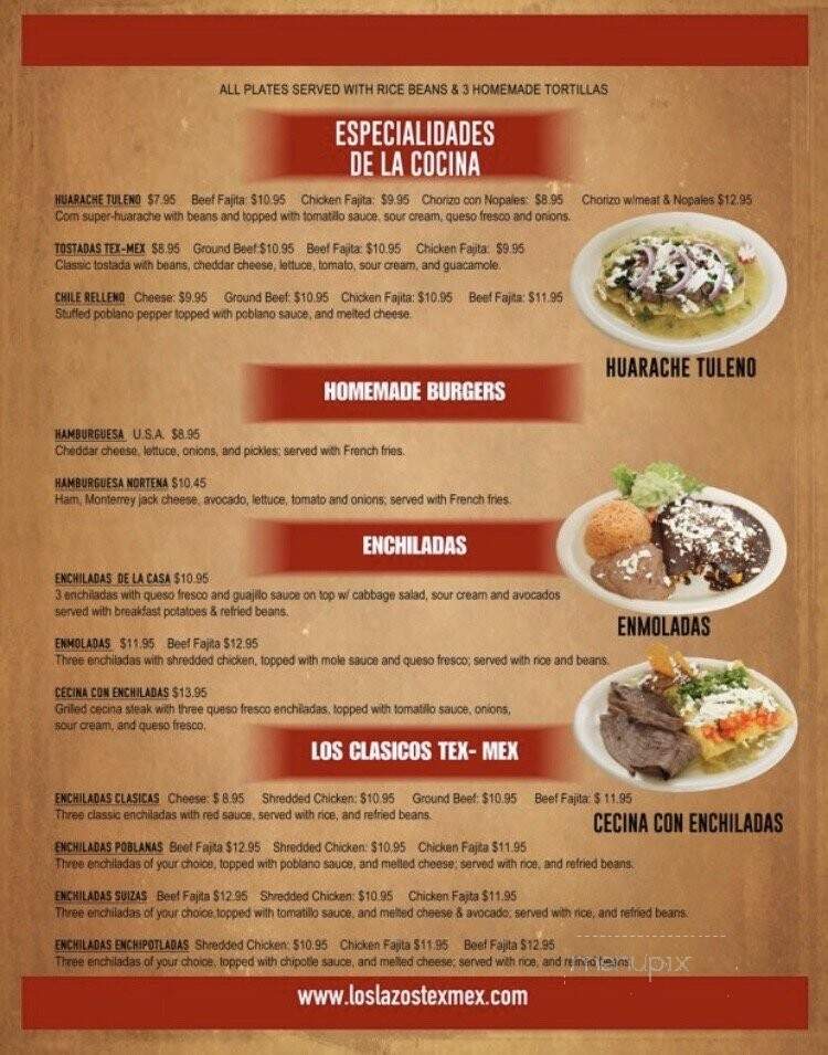Los Lazos - Galveston, TX menu_pic