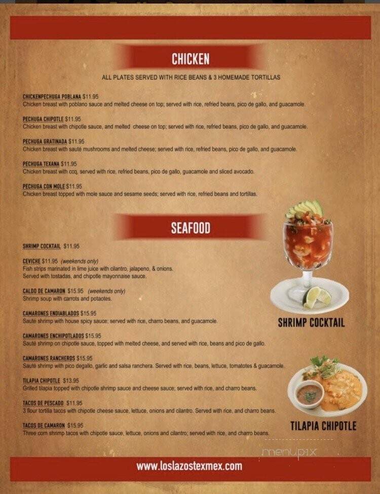 Los Lazos - Galveston, TX menu_pic