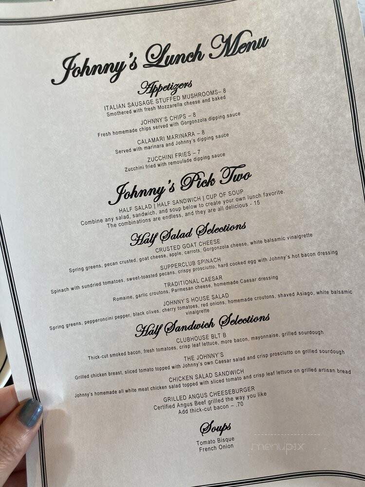 Johnny's Italian Steakhouse - West Chester - West Chester, OH menu_pic