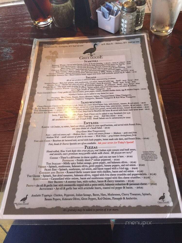 Grey Goose - Midway, KY menu_pic