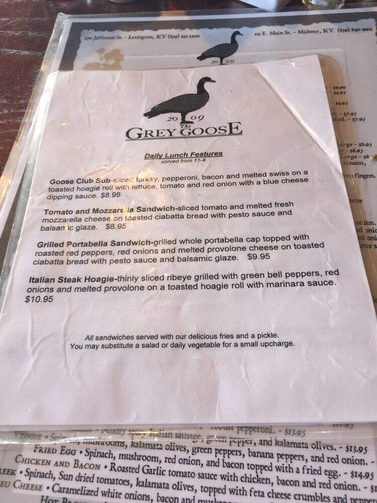 Grey Goose - Midway, KY menu_pic