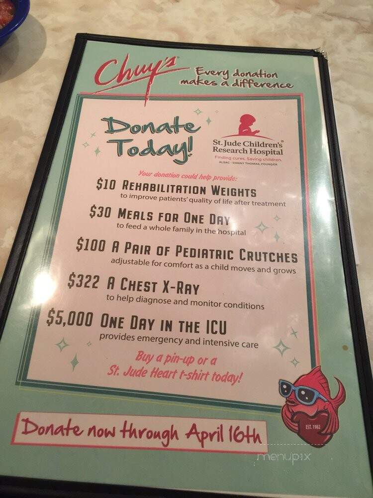 Chuy's Mexican Food - Birmingham, AL menu_pic