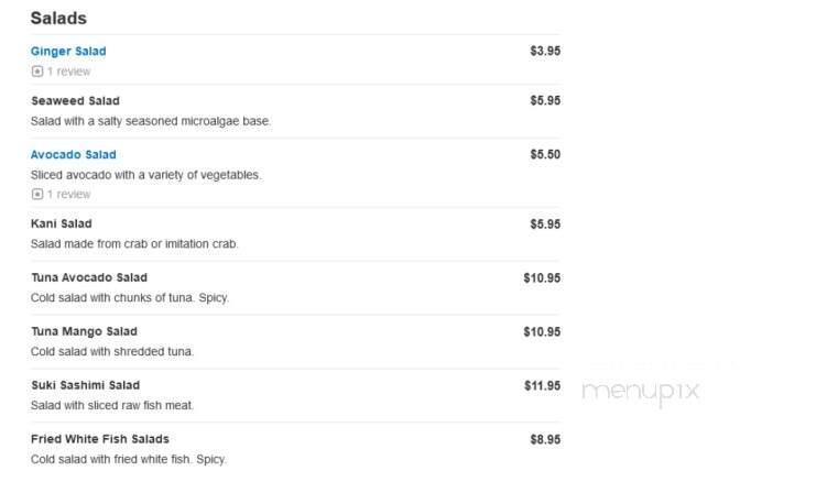 Suki Sushi Asian Cuisine - Loganville, GA menu_pic