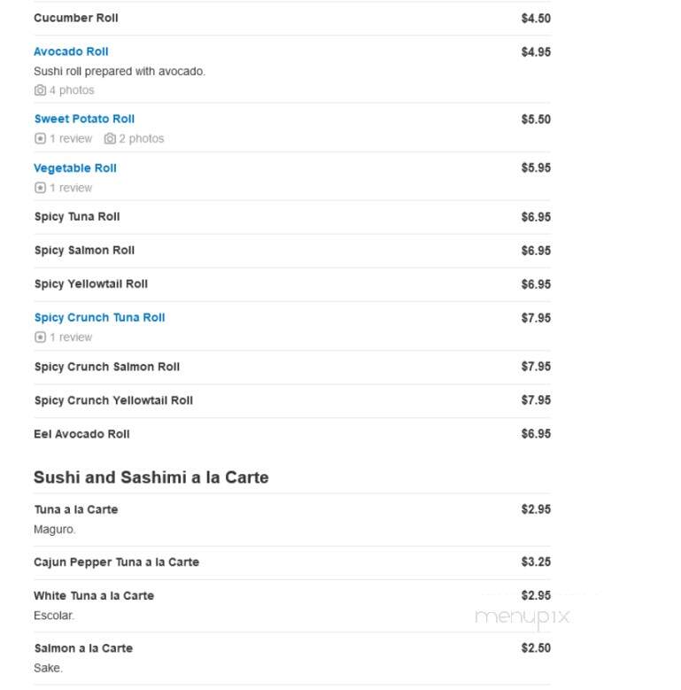 Suki Sushi Asian Cuisine - Loganville, GA menu_pic