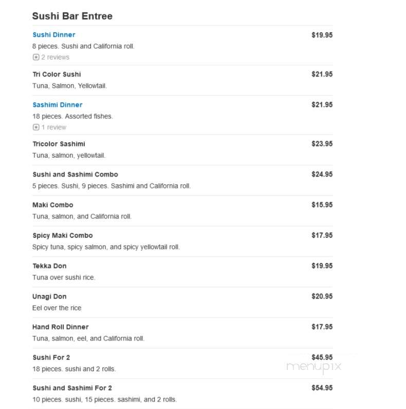 Suki Sushi Asian Cuisine - Loganville, GA menu_pic