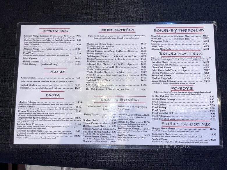 Seafood Shoppe - Houston, TX menu_pic