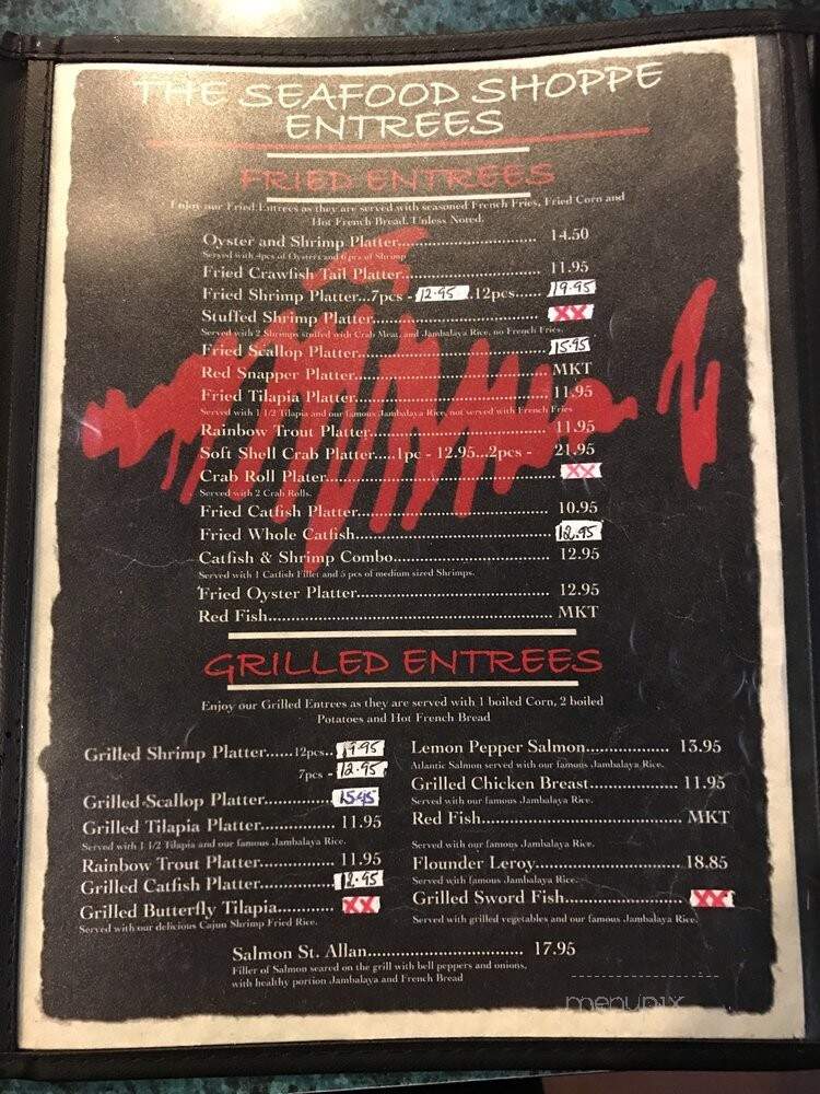 Seafood Shoppe - Houston, TX menu_pic