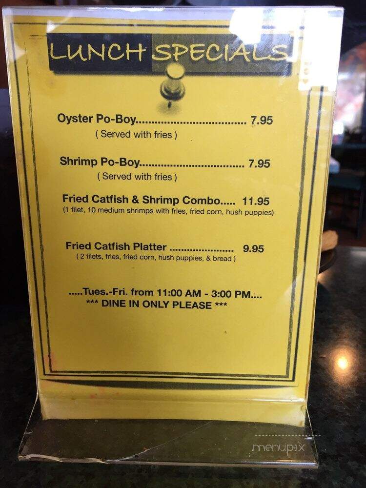 Seafood Shoppe - Houston, TX menu_pic