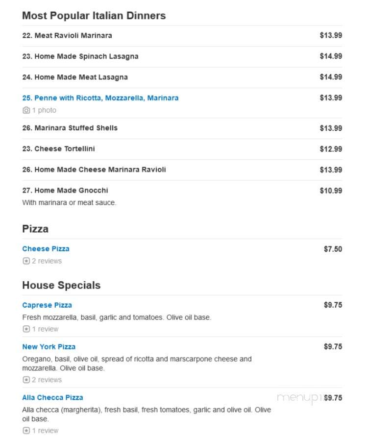 George's Cucina Italiana - Glendale, CA menu_pic