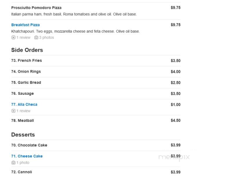George's Cucina Italiana - Glendale, CA menu_pic