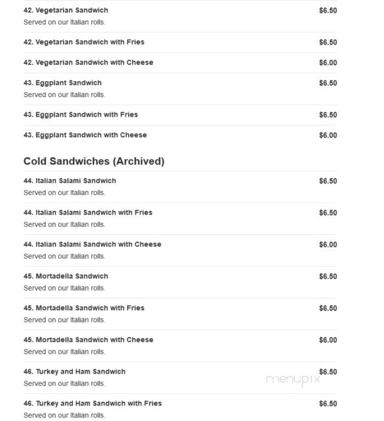 George's Cucina Italiana - Glendale, CA menu_pic