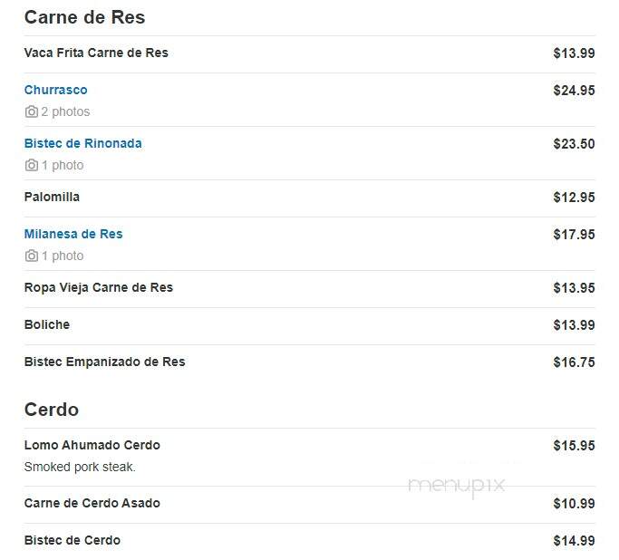 Maruch Restaurant - Hialeah, FL menu_pic