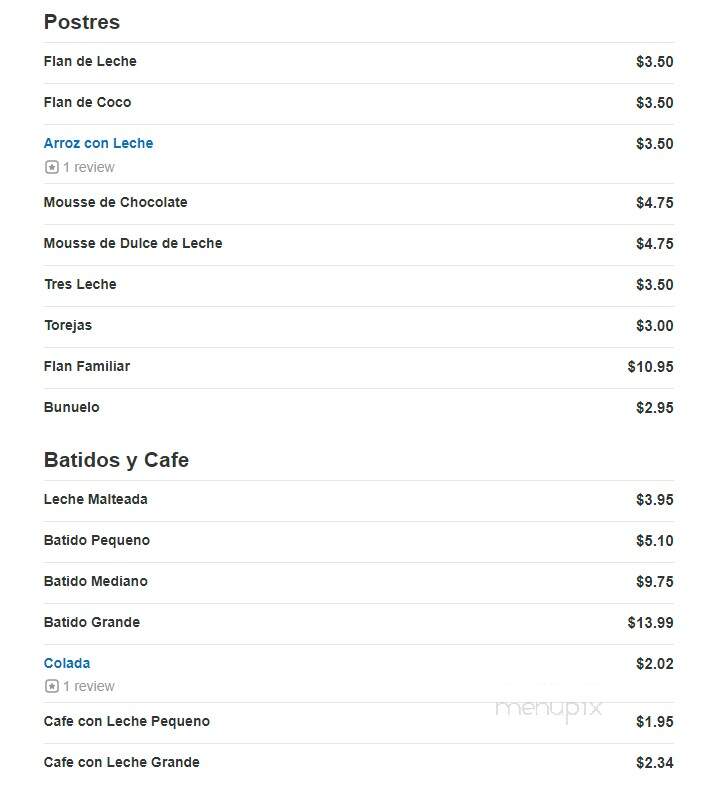 Maruch Restaurant - Hialeah, FL menu_pic