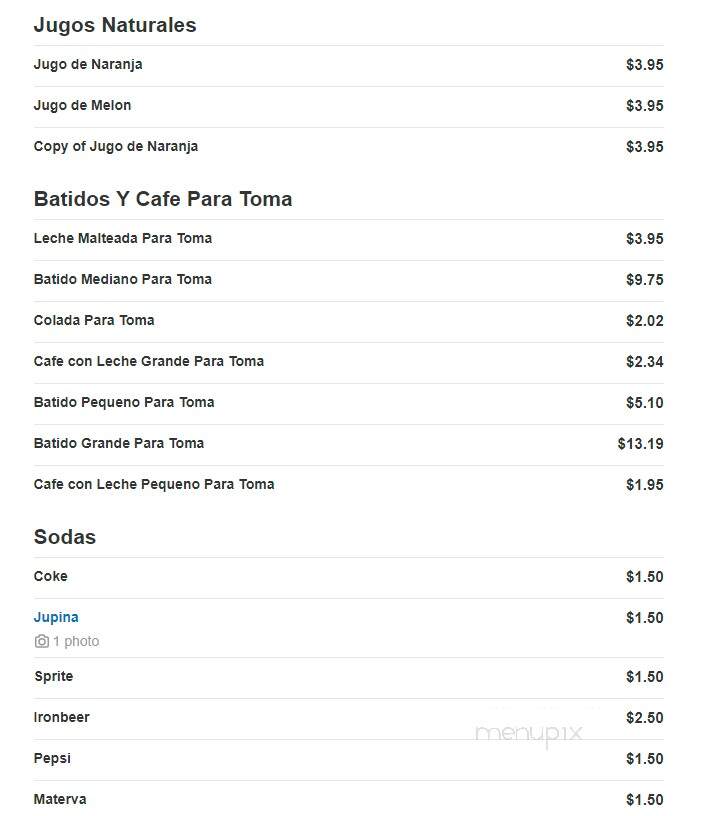 Maruch Restaurant - Hialeah, FL menu_pic