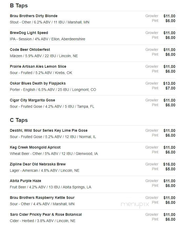Library Pub - Omaha, NE menu_pic