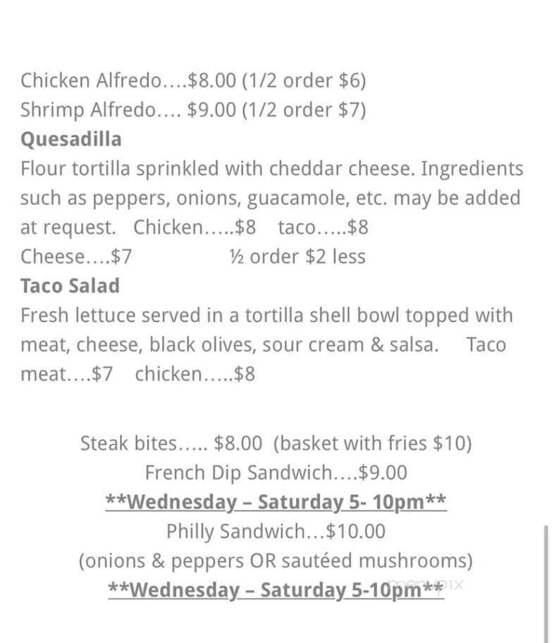 Thirsty's - Devils Lake, ND menu_pic