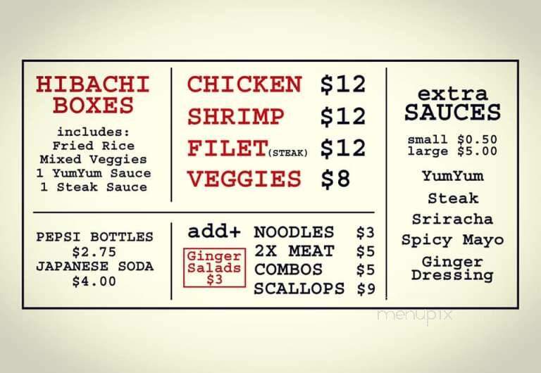 Robokyo Japanese Steakhouse and Sushi - Greensburg, PA menu_pic