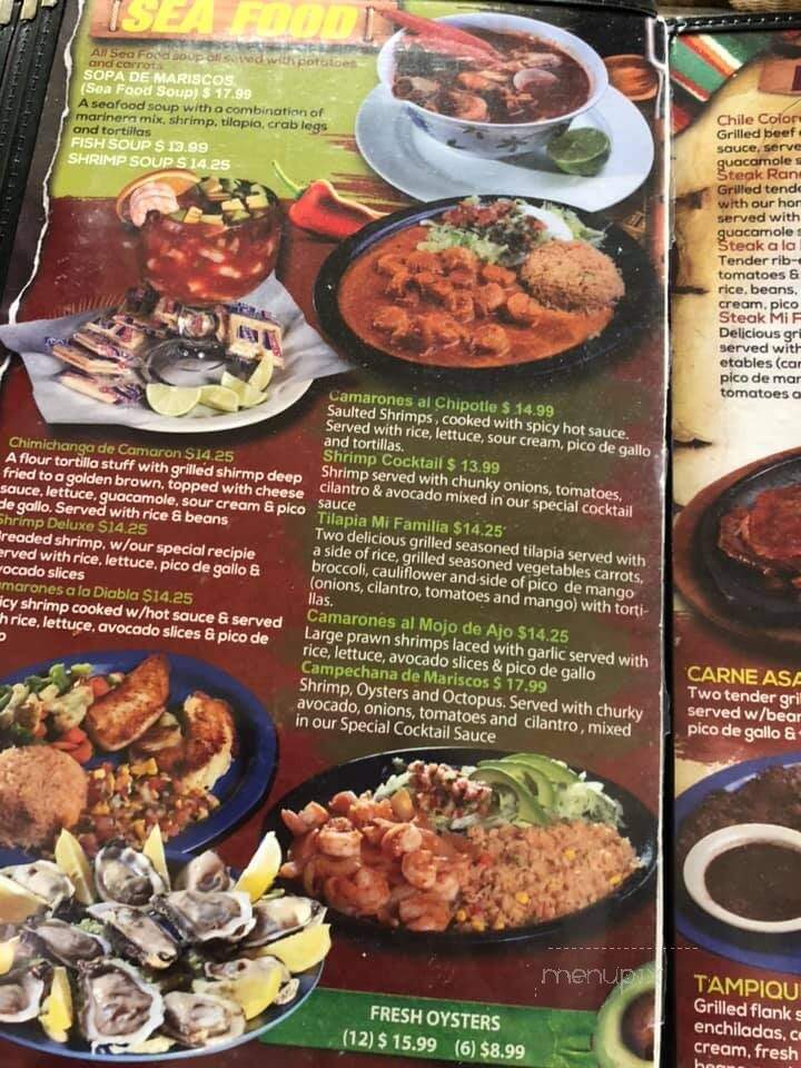 Mi Familia Mexican Restaurant - Kokomo, IN menu_pic