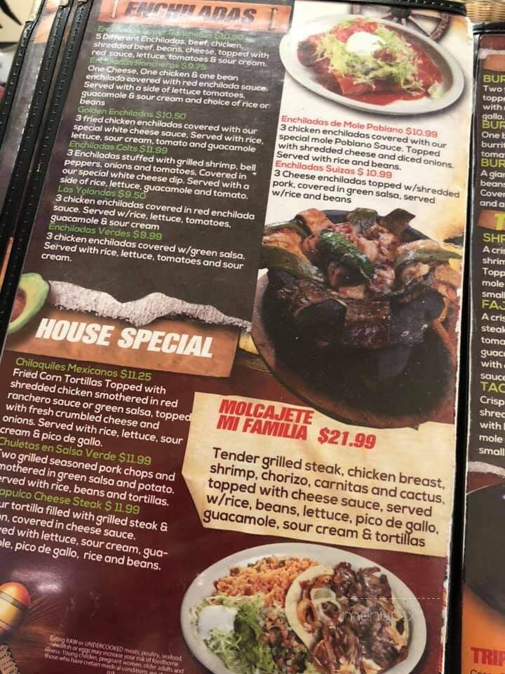 Mi Familia Mexican Restaurant - Kokomo, IN menu_pic