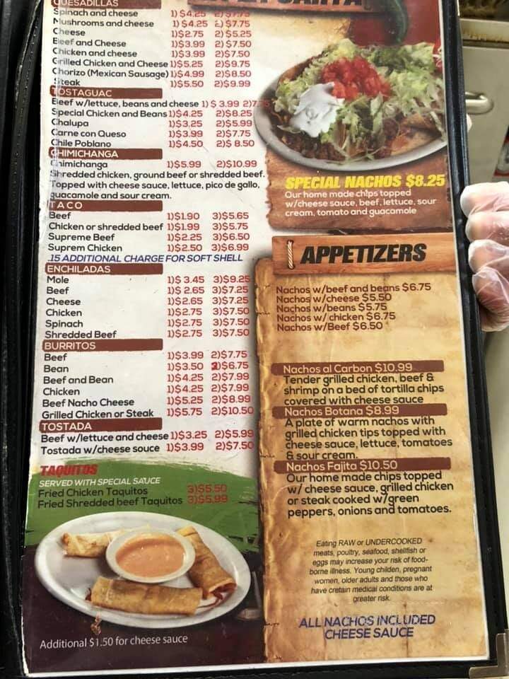 Mi Familia Mexican Restaurant - Kokomo, IN menu_pic