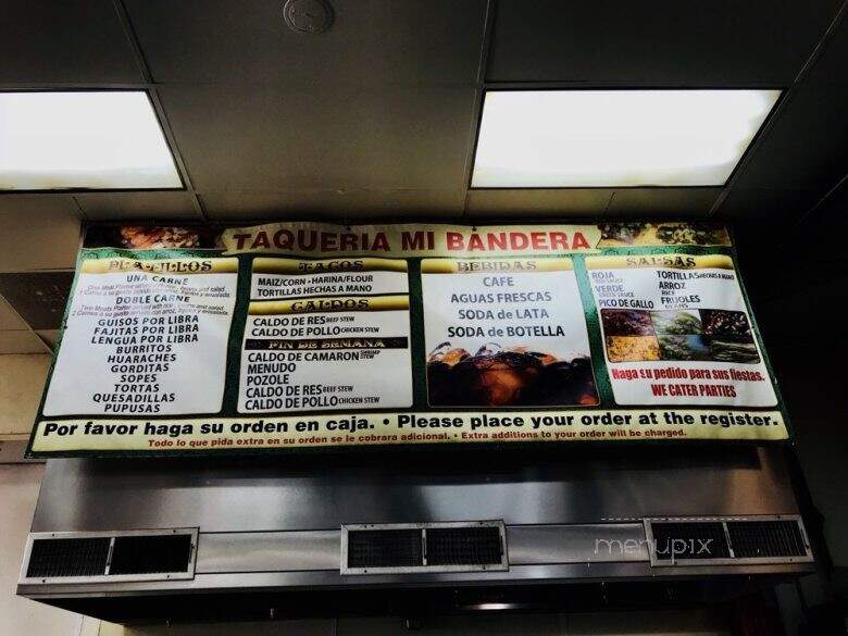 Mi Bandera - Plano, TX menu_pic