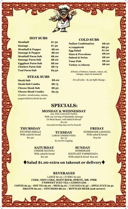 Pizza Pub - Fort Myers, FL menu_pic