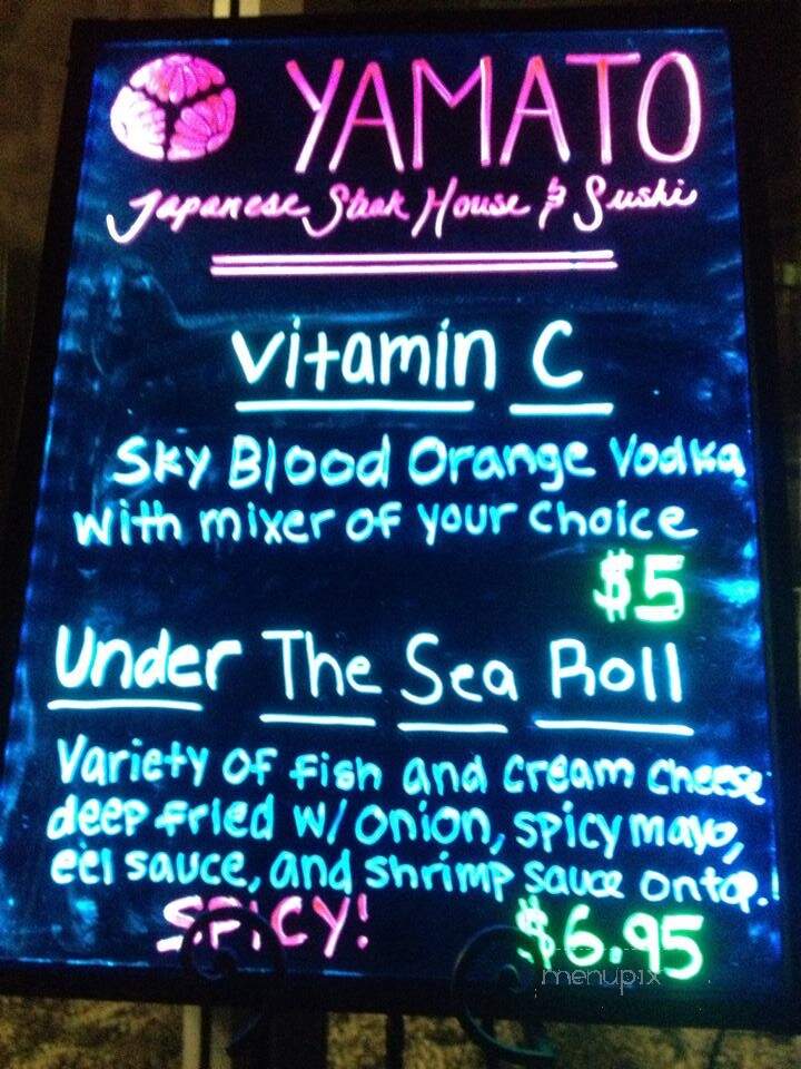 Yamato Japanese Steakhouse - St Augustine, FL menu_pic
