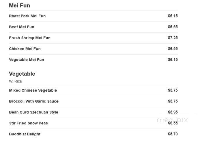 China Buffet - South Haven, MI menu_pic