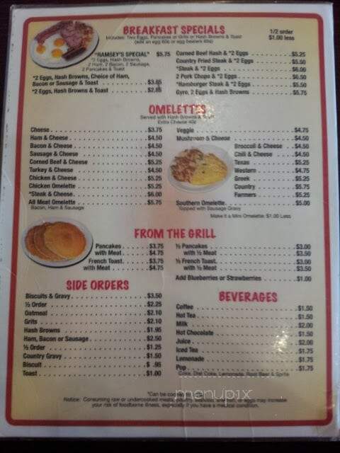 Ramsey's Coney Island - Wyandotte, MI menu_pic